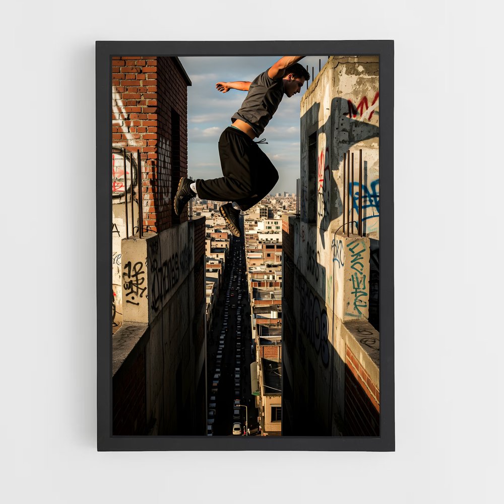 Poster Freestyle Gravity – affiche Parkour et freerun (vue 2)